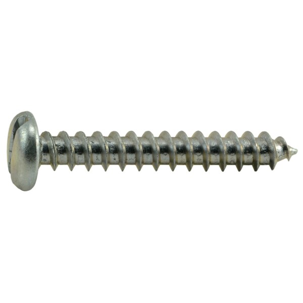 Midwest Fastener Sheet Metal Screw, #12 x 1-1/2 in, Zinc Plated Steel Pan Head Slotted Drive, 20 PK 62098 - main